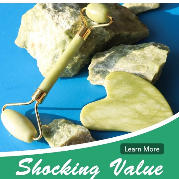 Gua Sha Facial Tool & Jade Roller Set for Skin Care - Picture 5 of 5